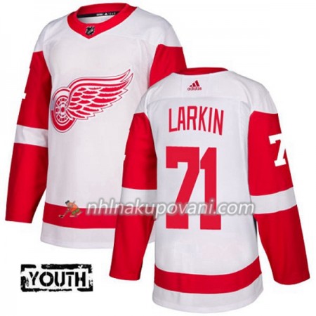 Detroit Red Wings Dresy Dylan Larkin 71 Bílá 2017-2018 Adidas Authentic - Dětské Detroit Red Wings Dresy Dylan Larkin 71 Bílá 2017-2018 Adidas Authentic - Dětské
